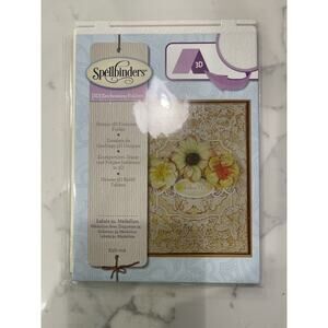 Spellbinders 3D Embossing Folder E3D-016 Labels 34 Medallion